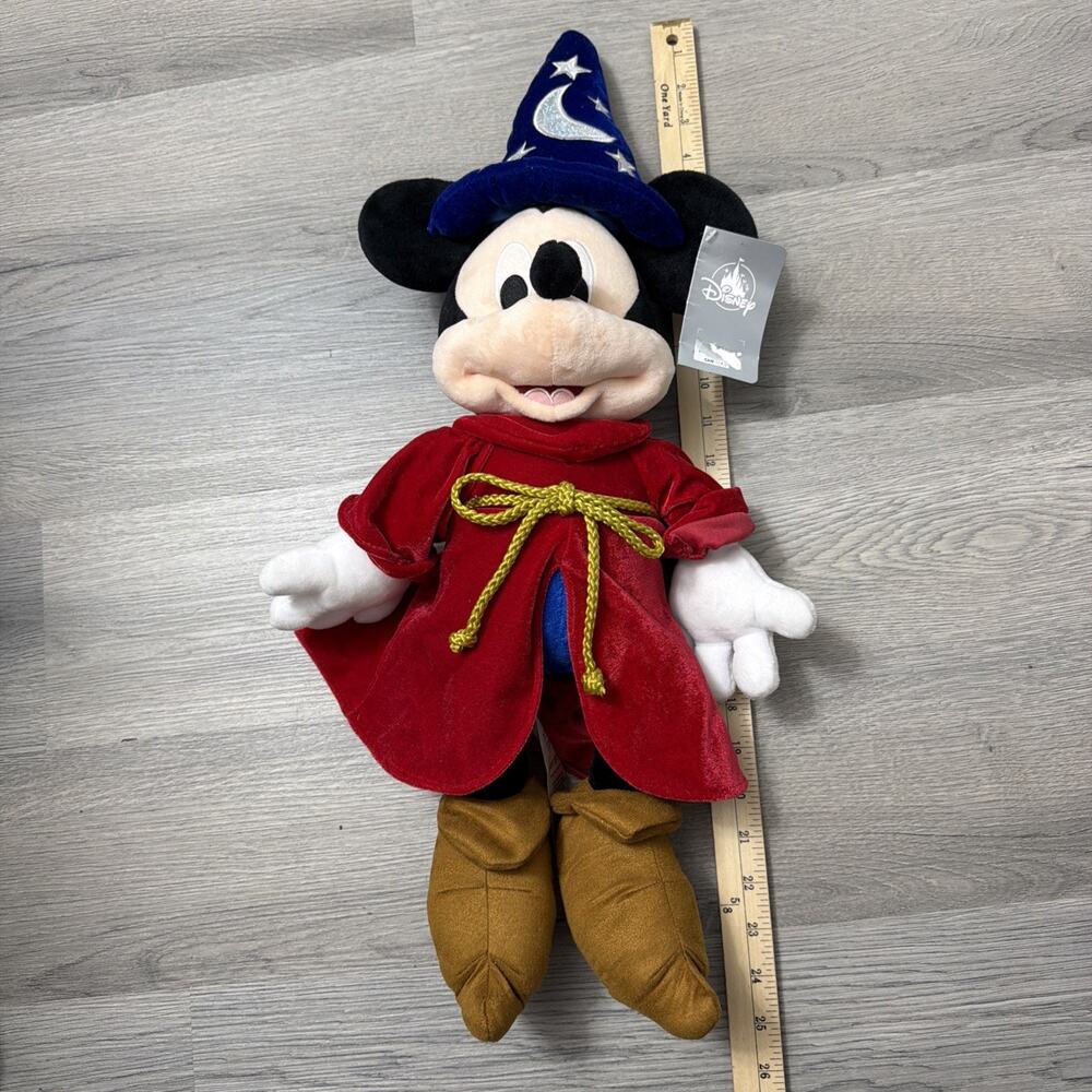 Vintage Disney Store Fantasia 2000 Sorcerer Mickey Plush Toy